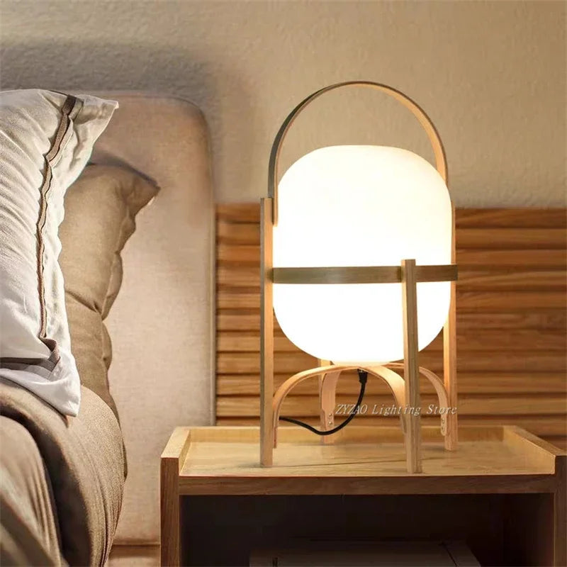 Afralia™ Bamboo LED Desk Lamp: Modern, Simple, and Stylish Table Light for Home Decor