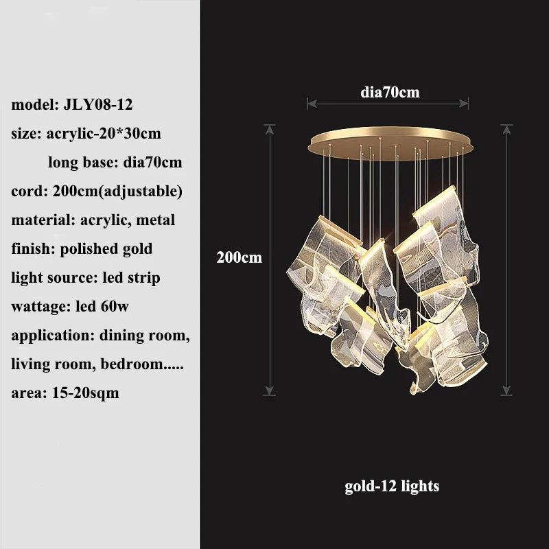 Afralia™ Modern LED Chandeliers for Home Decor & Villa, Living Dining Room Pendant Lights
