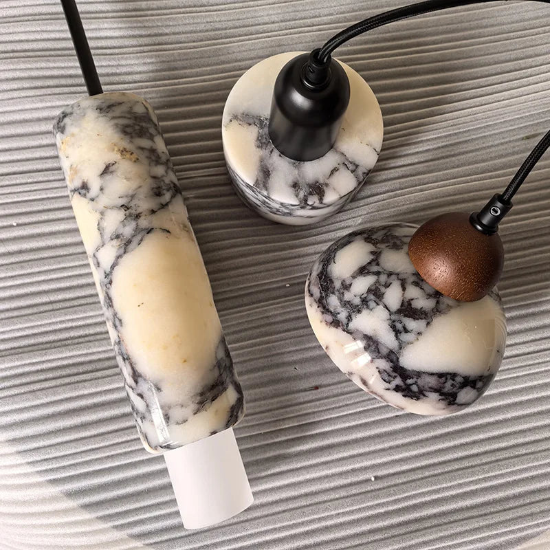 Afralia™ Marble LED Pendant Lamp - Modern Nordic Glass Hanging Light