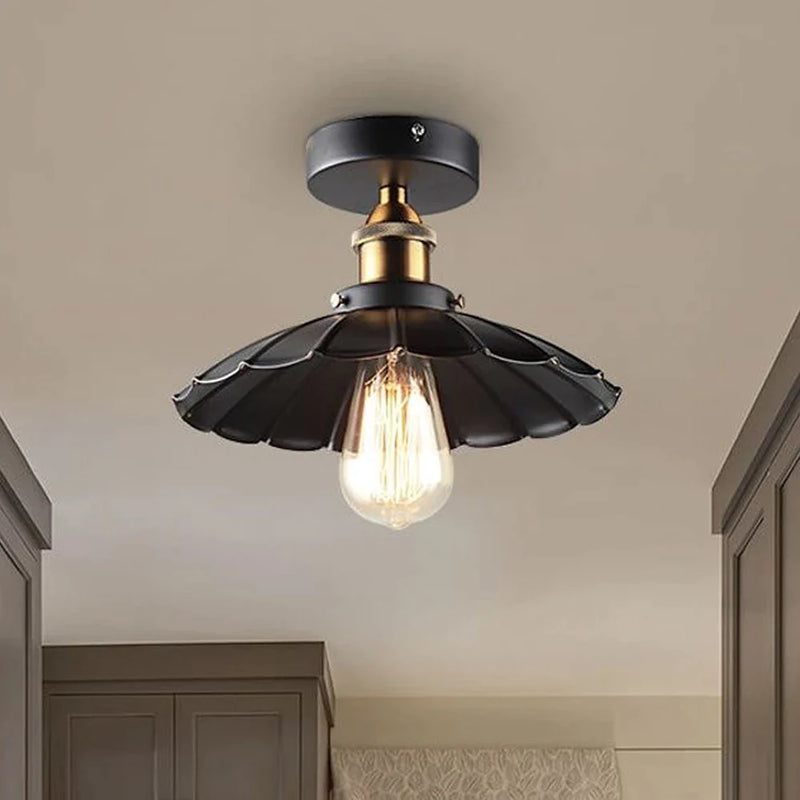 Afralia™ Retro LED Ceiling Lighting Fixtures - Indoor Semi Flush Mount Lamps