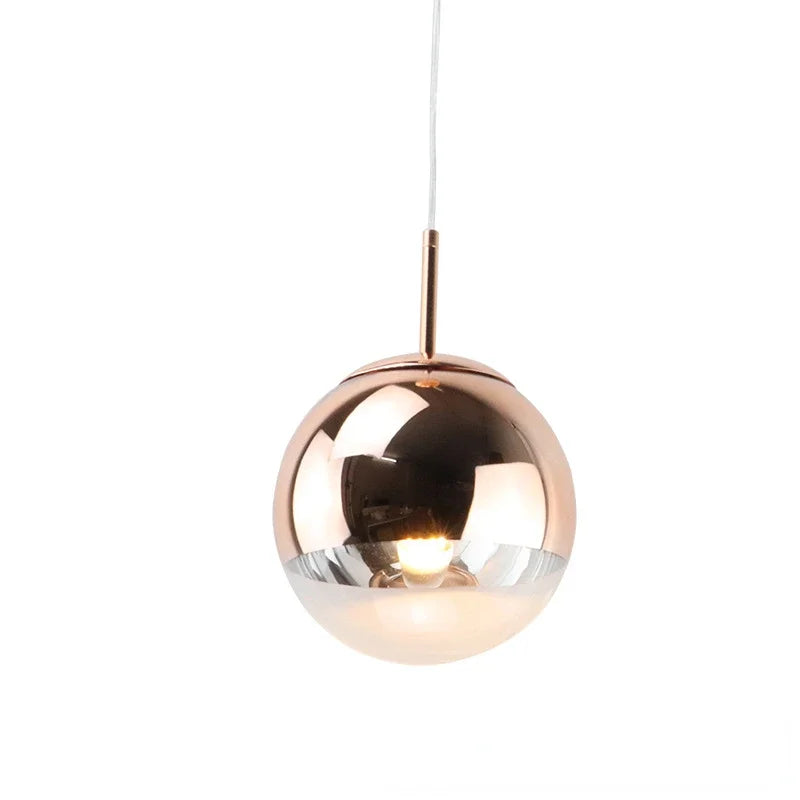 Afralia™ Glass Ball Pendant Lights - Modern Electroplated Hanging Lamp Fixture