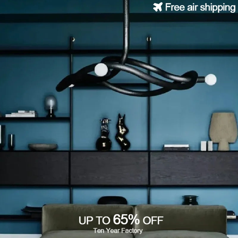 Afralia™ Art Deco Brass & Black Chandelier: Dimmable Modern Ceiling Light for Dining & Living Room