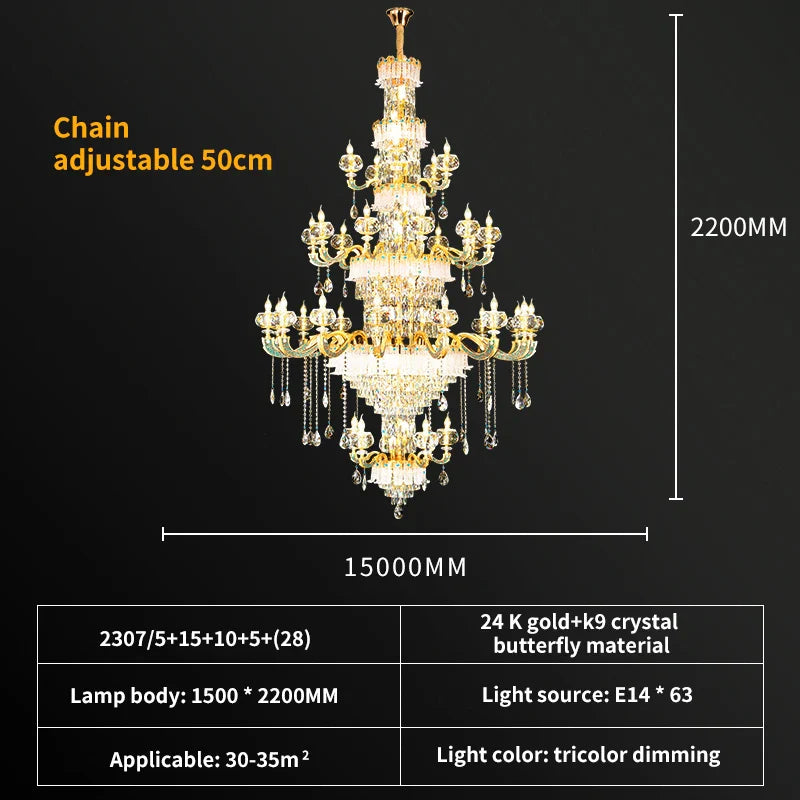 Afralia™ Crystal Living Room Chandelier - Elegant Lighting for Home, Hotel, and Restaurant