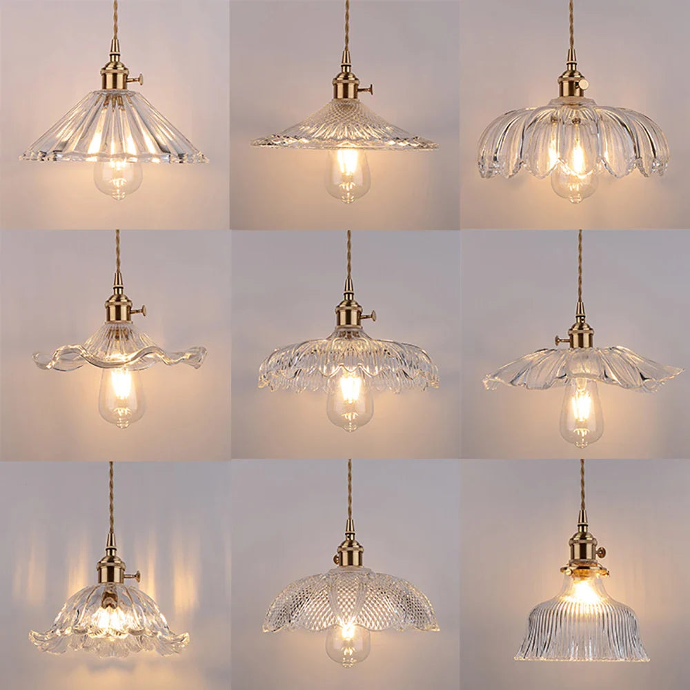 Afralia™ Glass Chandelier for Restaurant Bar Kitchen Table Pendant Lighting
