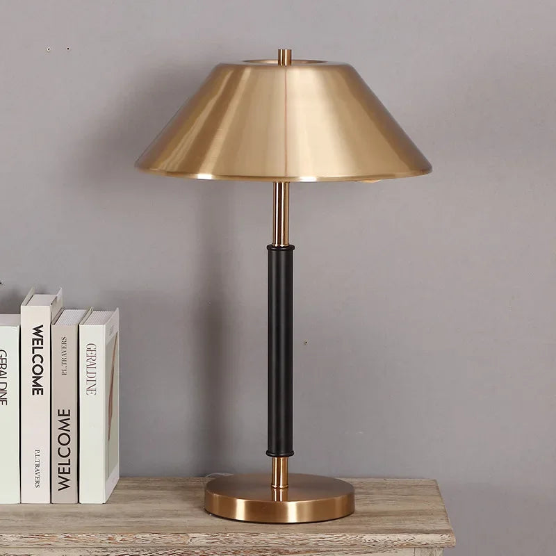 Afralia™ Copper Table Lamp with LED Bulb, Stylish Desk Light for Bedroom & Living Room