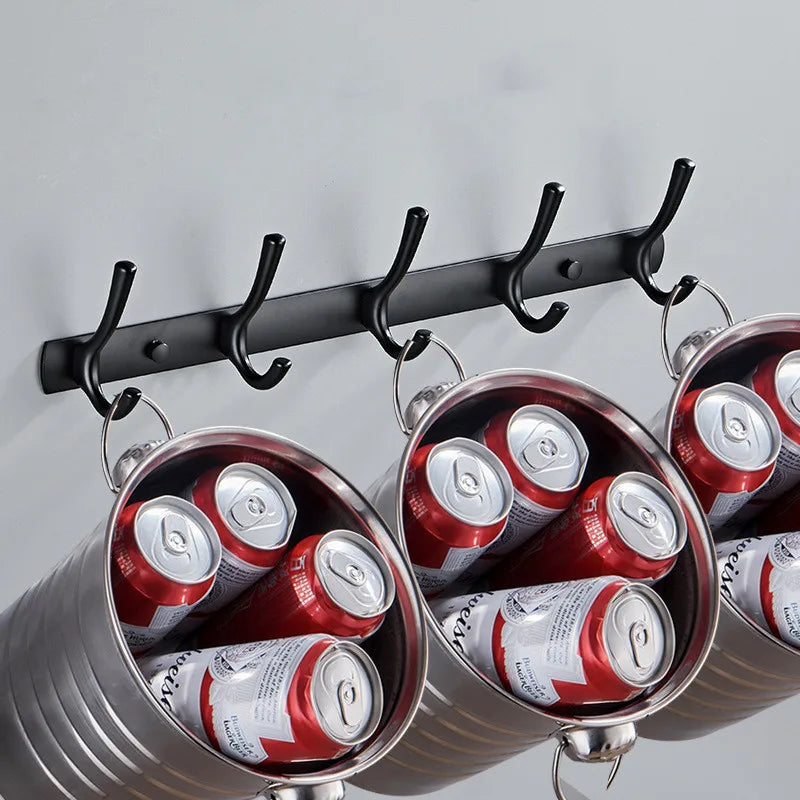 Afralia™ Towel Hanger Hooks Kitchen Bathroom Key Holder Wall Mounted Hardware