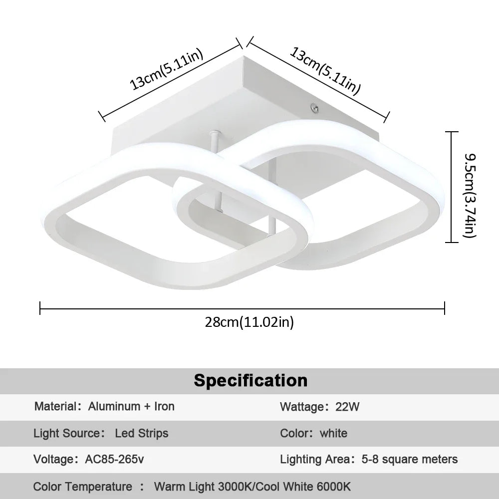 Afralia™ Acrylic LED Ceiling Lamp: Modern Nordic Chandelier for Living Dining Room & Aisle