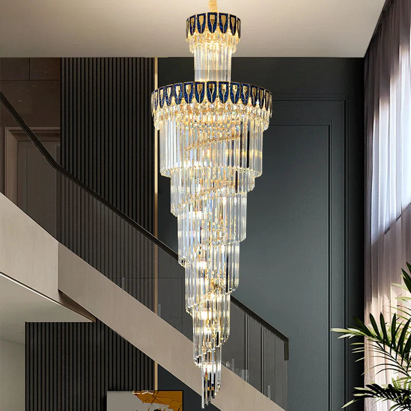 Afralia™ Crystal Chandelier: Elegant Villa Living Room Lighting