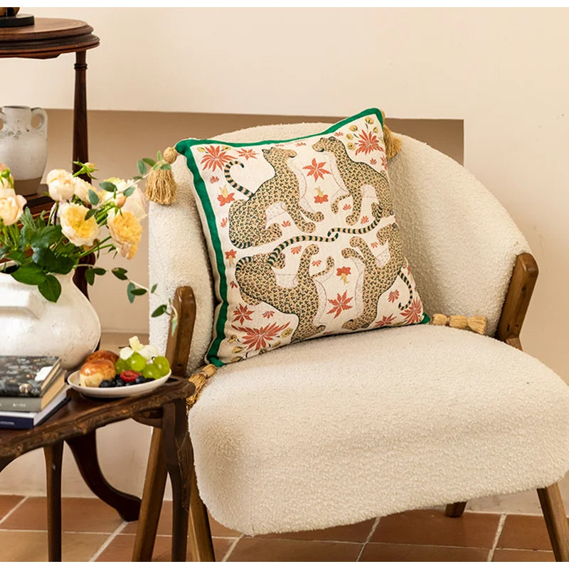 Afralia™ Elephant Jungle Paradise Throw Pillow Cover