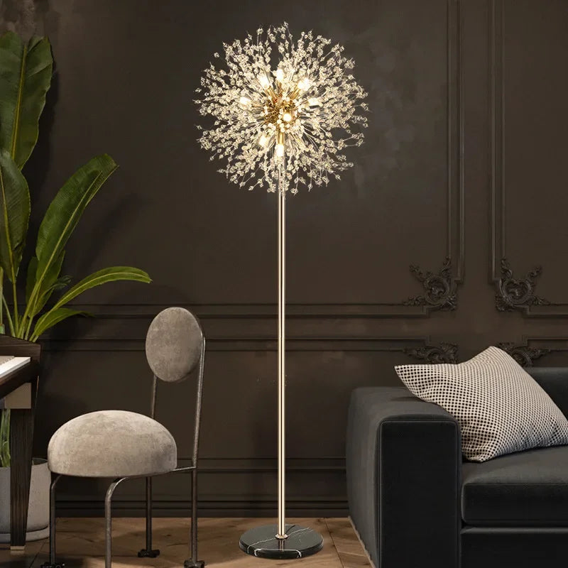 Afralia™ Luxury Dandelion Floor Lamp with Changeable Light Bulb