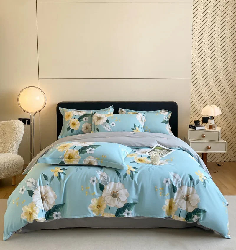 Afralia™ Pastoral Printed Cotton Bedding Sets for Comfortable Sleep
