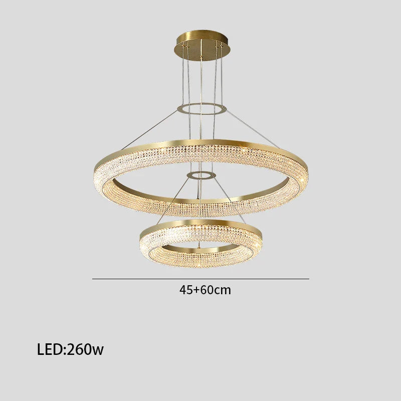 Afralia™ Luxury LED Ring Light Chandelier for Dining Room Décor