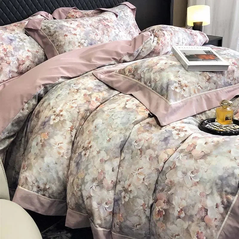 Afralia™ Sanded Cotton Bedding Set - Queen/King/Double Size - Printed Design