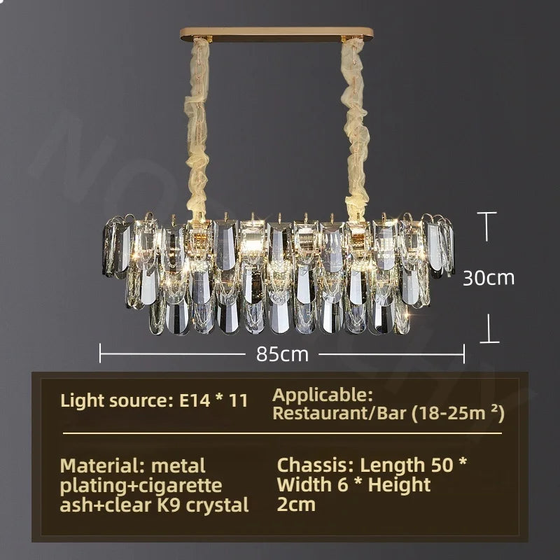 Afralia™ Modern Luxury Crystal Chandelier for Living, Dining & Master Bedroom