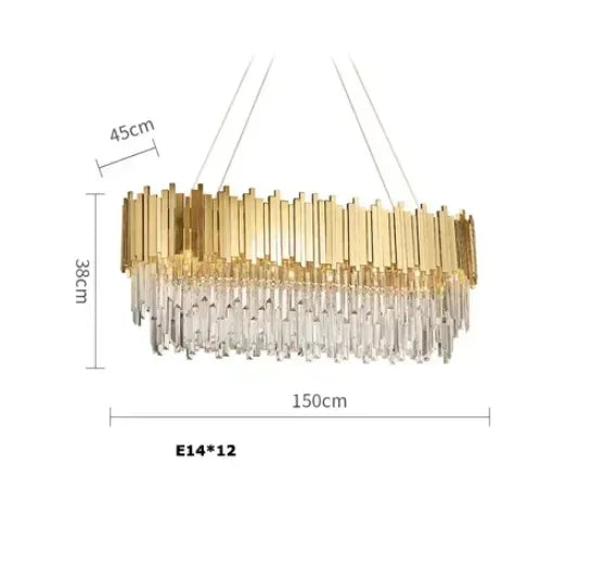 Afralia™ Golden Crystal Ceiling Light for Modern Living Room and Dining Room