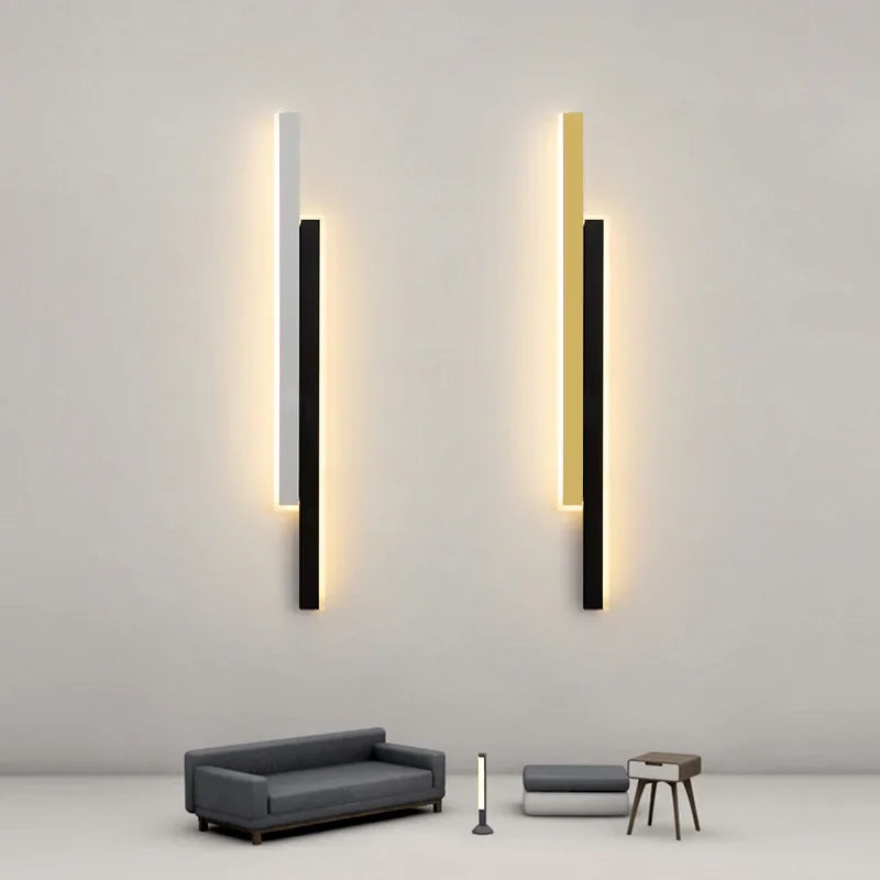 Afralia™ Nordic Minimalist Long Wall Lamp for Corridor Living Room Bedroom Bedside