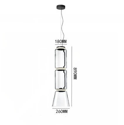 Afralia™ Modern Glass Pendant Lamp Noctambule for Villa Living Room Staircase Bar Loft