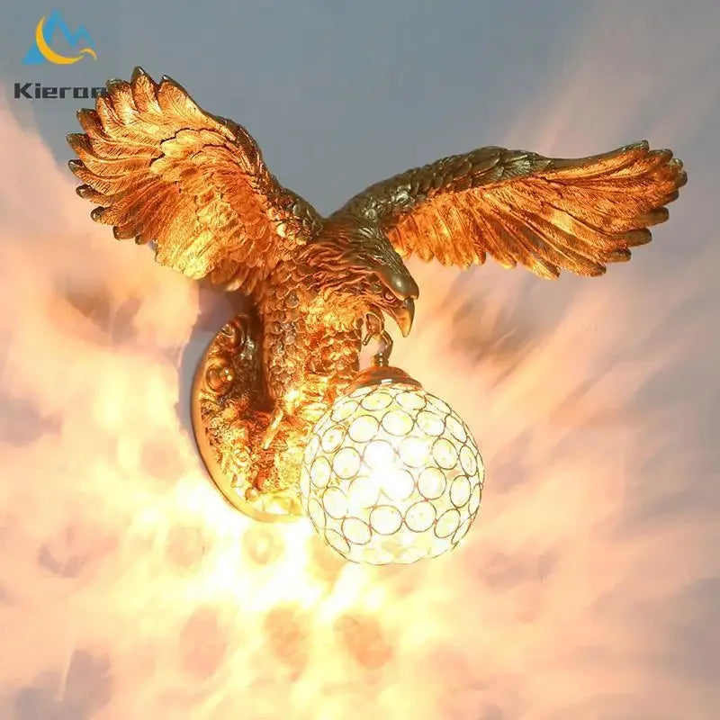 Afralia™ Eagle Crystal LED Wall Lamp for Nordic Modern Style Bedrooms & Living Rooms