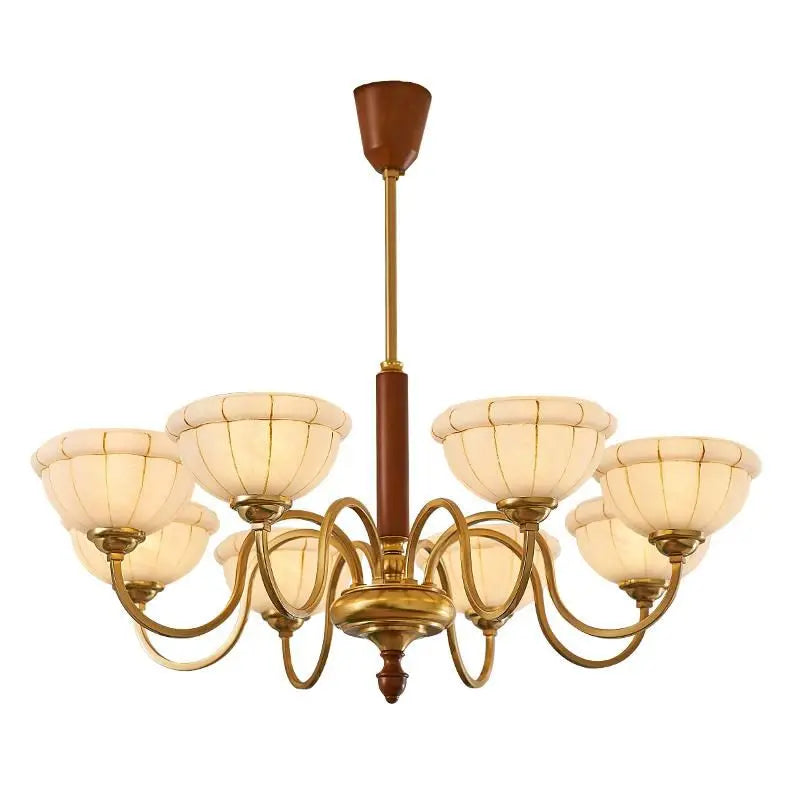 Afralia™ Retro French Style Living Room Chandelier & Solid Wood American Bedroom Light
