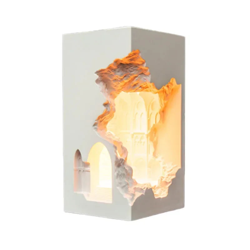 Afralia™ Embedded Night Light Gypsum Corner Wall Sconces for Corridor Stair Background