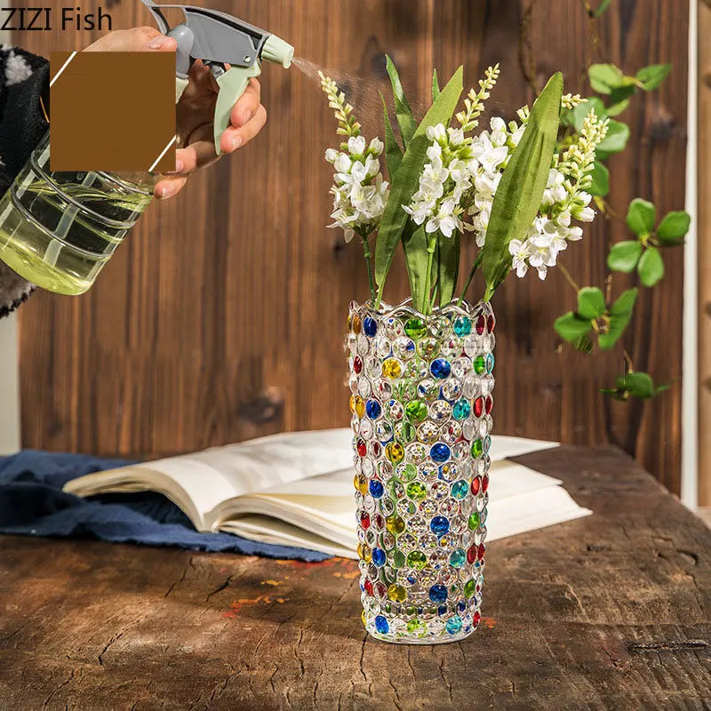 Afralia™ Glass Vase Hydroponics Flower Pots Desk Decoration Floral Vases