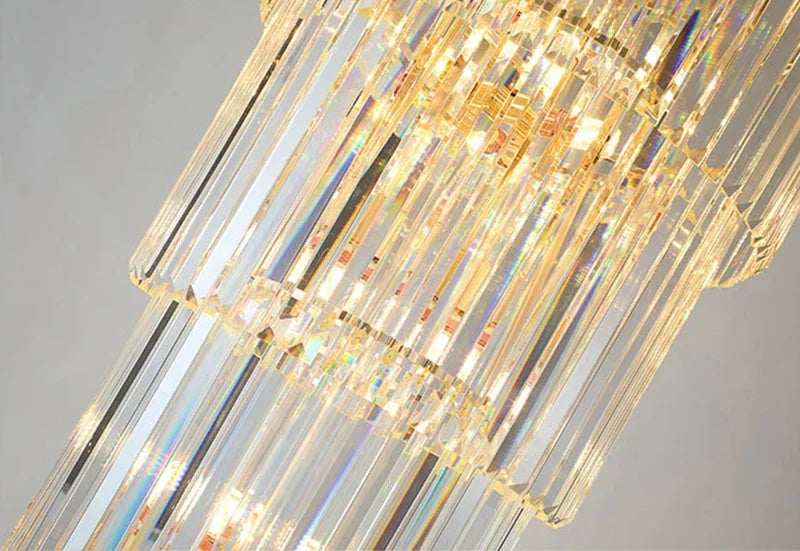 Afralia™ Crystal LED Pendant Chandelier for Modern Home Decor.