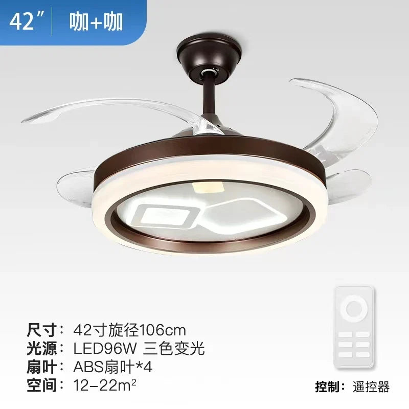 Afralia™ Smart Ceiling Fan Light with Remote Control | Slient Design & LED | Dining Room Ready