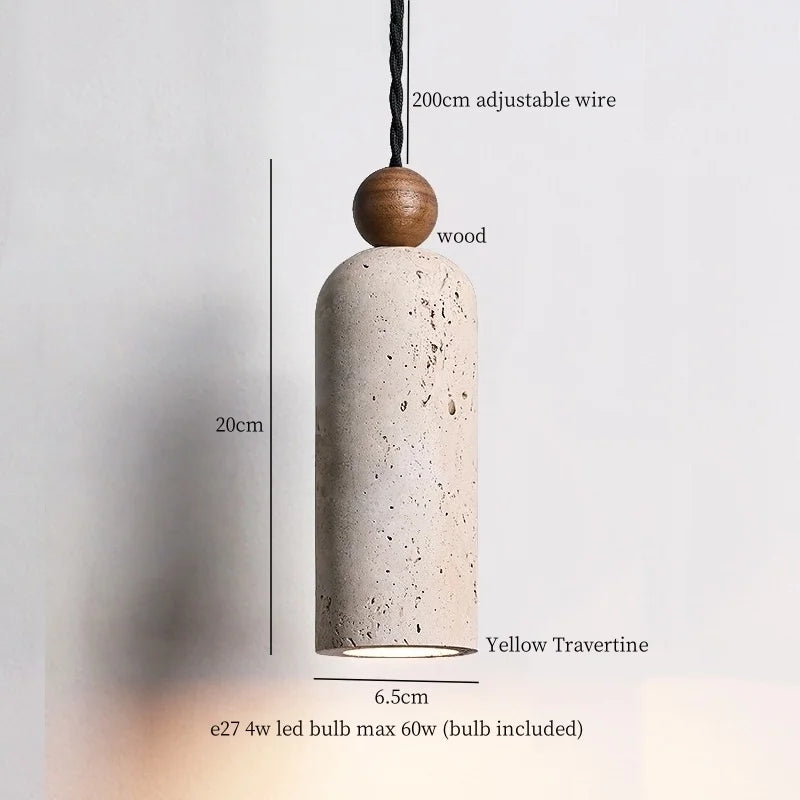 Afralia™ White Glass LED Pendant Light - Yellow Travertine Mid Century Hanging Lamps