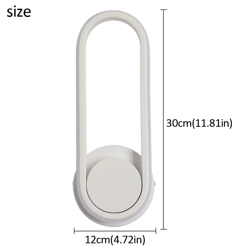 Afralia™ Modern White LED Wall Sconce Rotational Light Fixture for Bedroom Living Room
