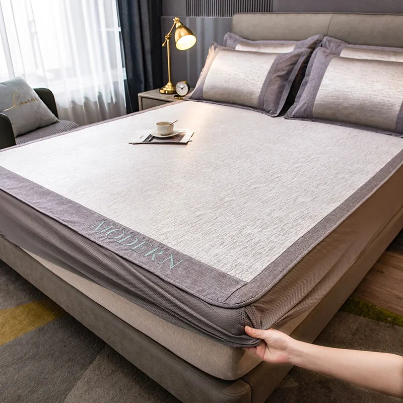 Afralia™ Silky Summer Bed Set - Luxury Cooling Mattress Covers & Pillowcases