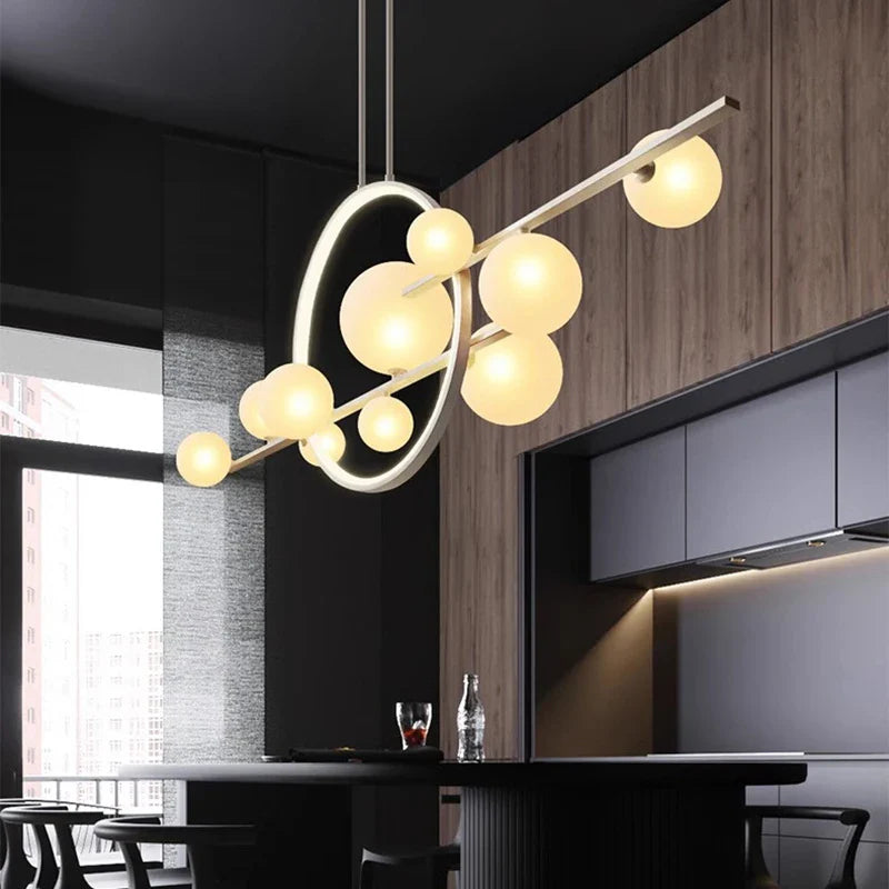 Afralia™ Nordic Dining Room Pendant Ceiling Chandelier for Indoor Living Room Lighting