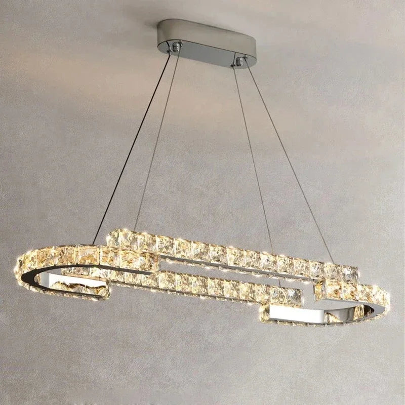 Afralia™ Modern Crystal Chandelier Living Room Lamp