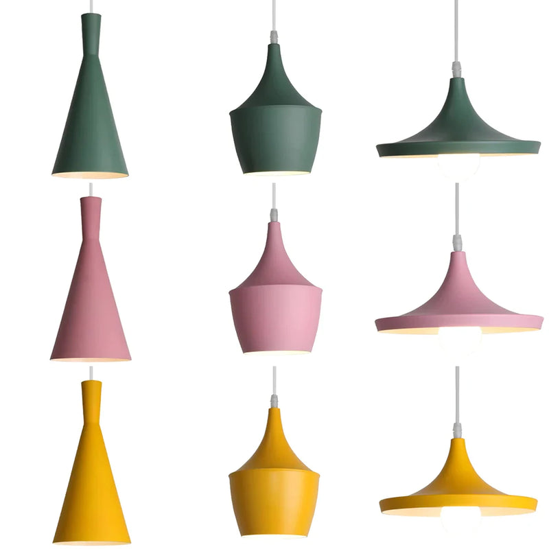 Afralia™ Nordic Macaron Aluminum Ceiling Pendant Light for Modern Decor