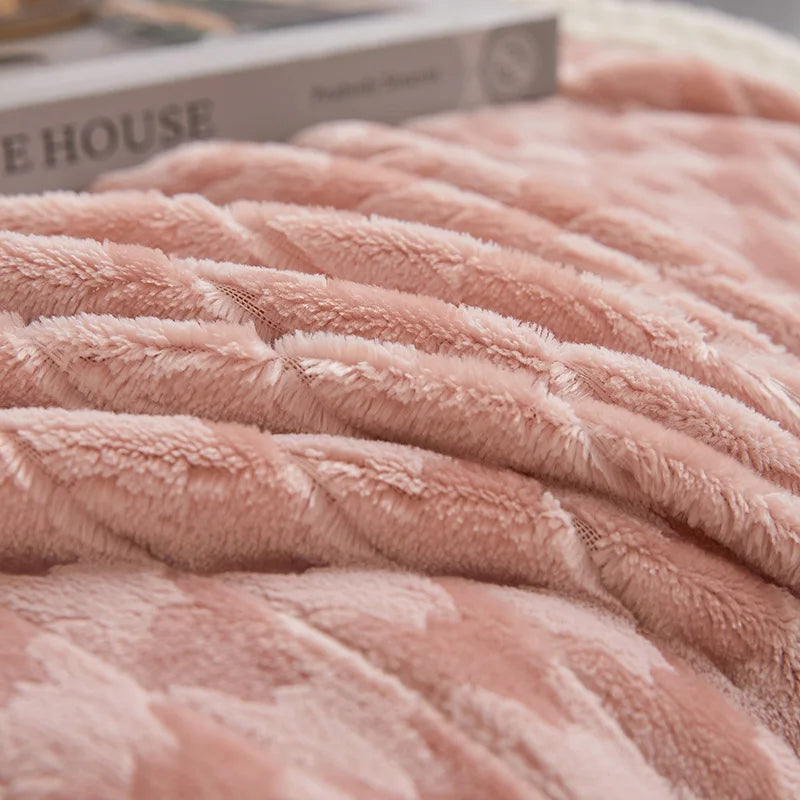 Afralia™ Milk Velvet Soft Shawl & Blanket - All-Season Plush Bedspread