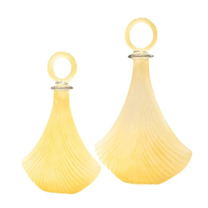 Afralia™ Geometric Ring Glass Vase Set – Yellow & Fringe Flower Terrarium Jar