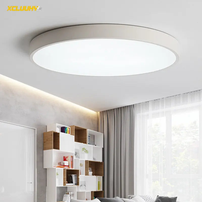 Afralia™ Ultra-thin LED Ceiling Lights 5cm Remote Control Fixture for Living Room/Kitchen