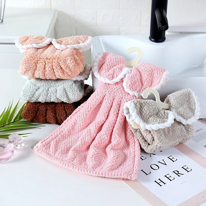 Afralia™ Kids Microfiber Coral Velvet Hand Towels - Cute & Quick-dry for Children