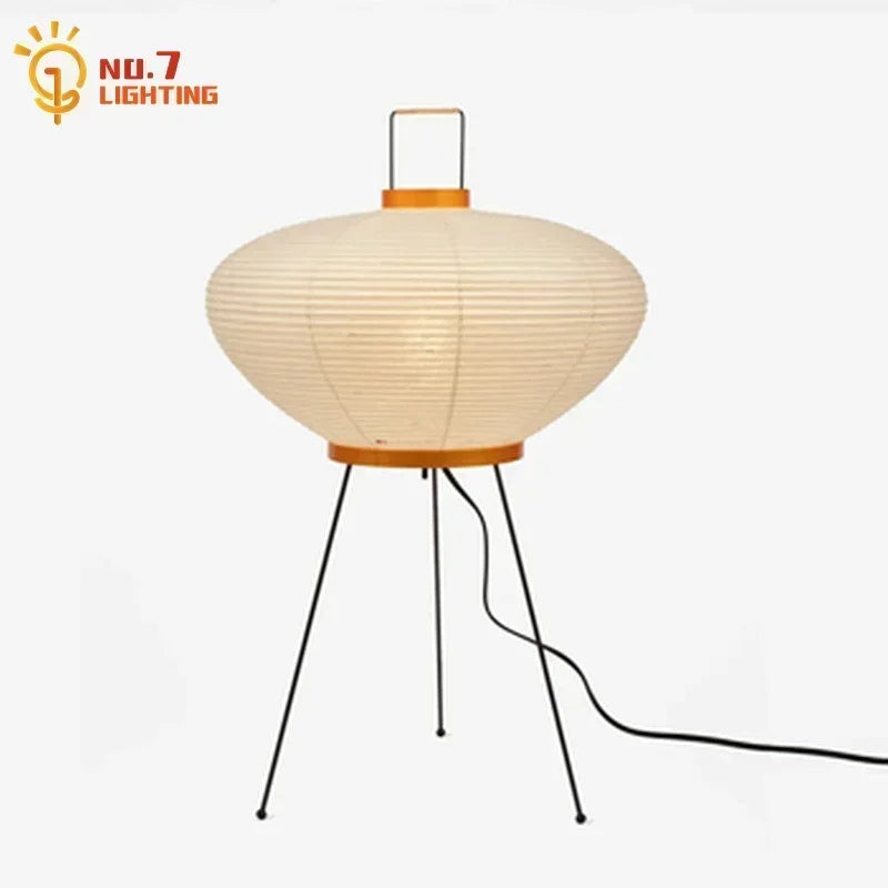 Afralia™ Noguchi Style Rice Paper LED Floor Lamp for Modern Decor