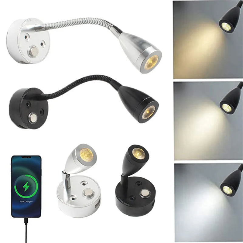 Afralia™ LED Lights with USB Charger and Touch Control Switch for Vehicles