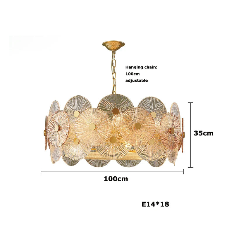 Afralia™ Nordic Glass Chandelier Modern Luxury Stainless Pendant Lamp
