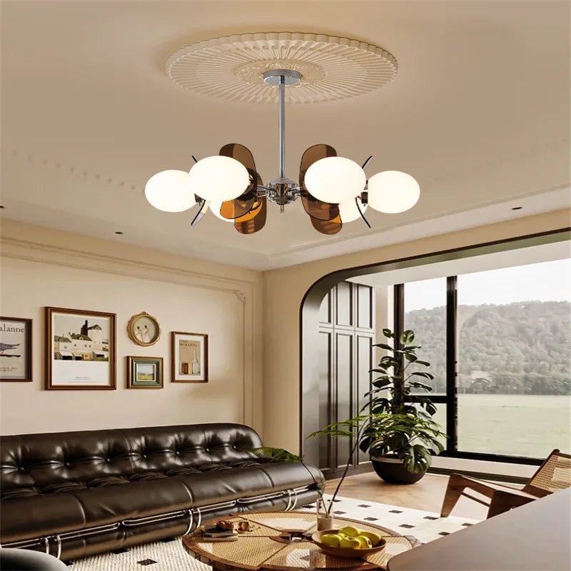 Afralia™ Medieval Glass Chandelier: Bauhaus Suspension Pendant Lamp for Dining Table