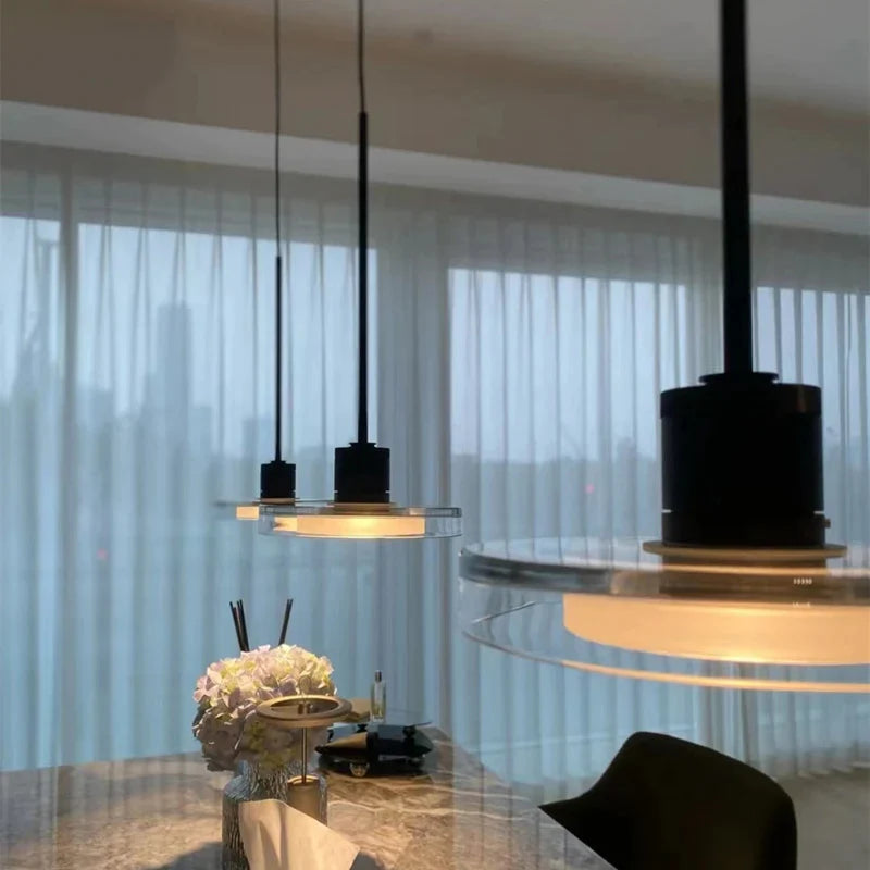 Afralia™ Simple Glass Pendant Light for Dining Room and Bedroom