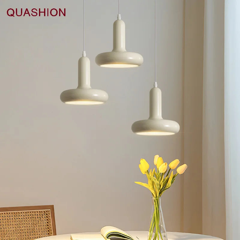 Afralia™ Minimalist White Ceiling Chandelier for Dining Table Living Room Bedroom