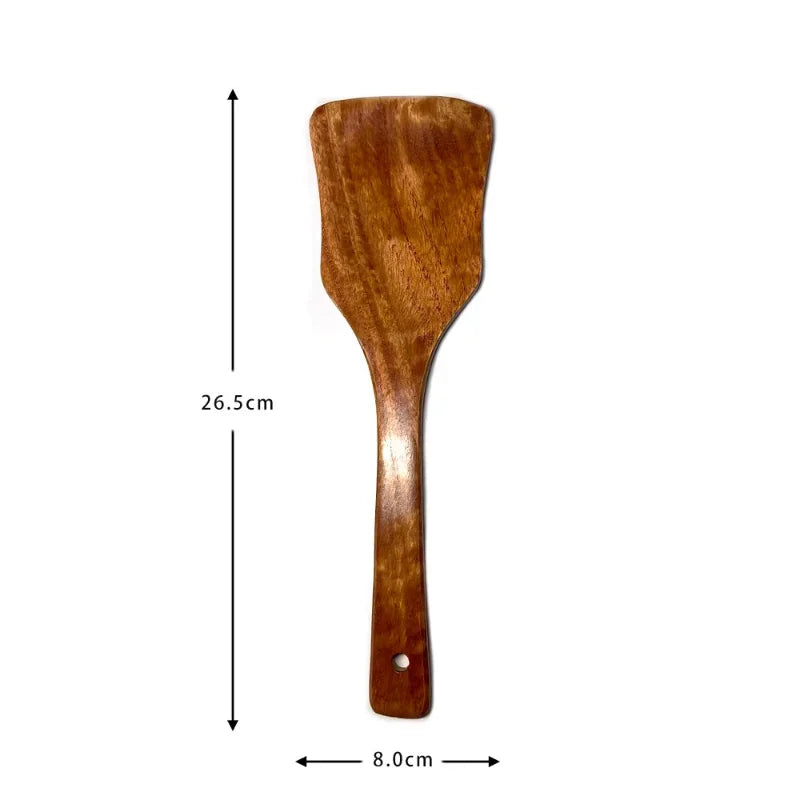 Afralia™ Short Wooden Handle Square Head Shovel Pancake Pan, Non-Stick High-Temperature Resistant Kitchenware