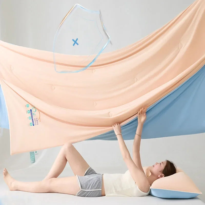 Afralia™ Satin Silky Cooling Blanket - Lightweight Air Conditioner Comforter