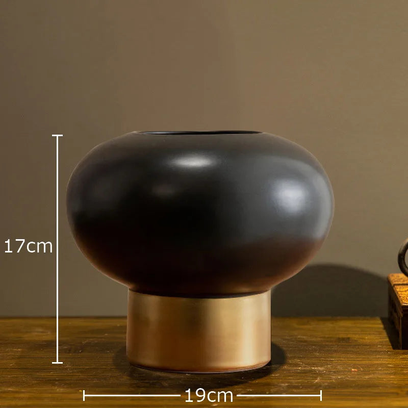 Afralia™ Red Lantern Ceramic Vase - Modern Floral Room Decor