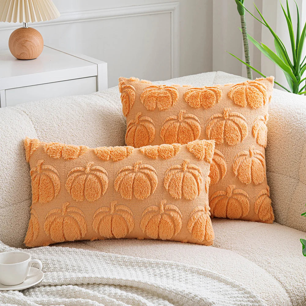 Afralia™ Halloween Plush Cushion Cover for Festive Living Room Decor