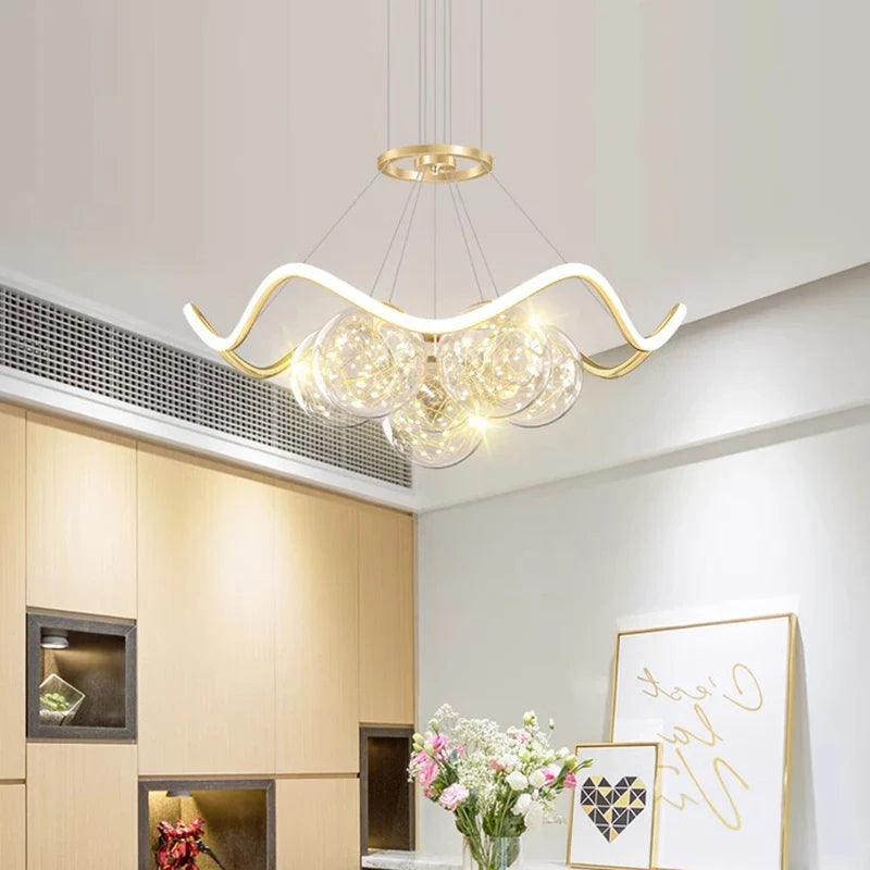 Afralia™ Modern Dine Pendant Lights Indoor Chandelier Ceiling Lamp LED Hanging Light