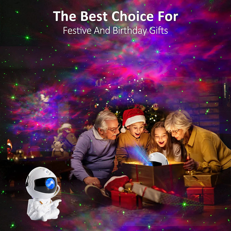 Afralia™ Astronaut Galaxy Starry Sky Projector Night Light with Remote Control for Bedroom, Kids - Gift Ready.