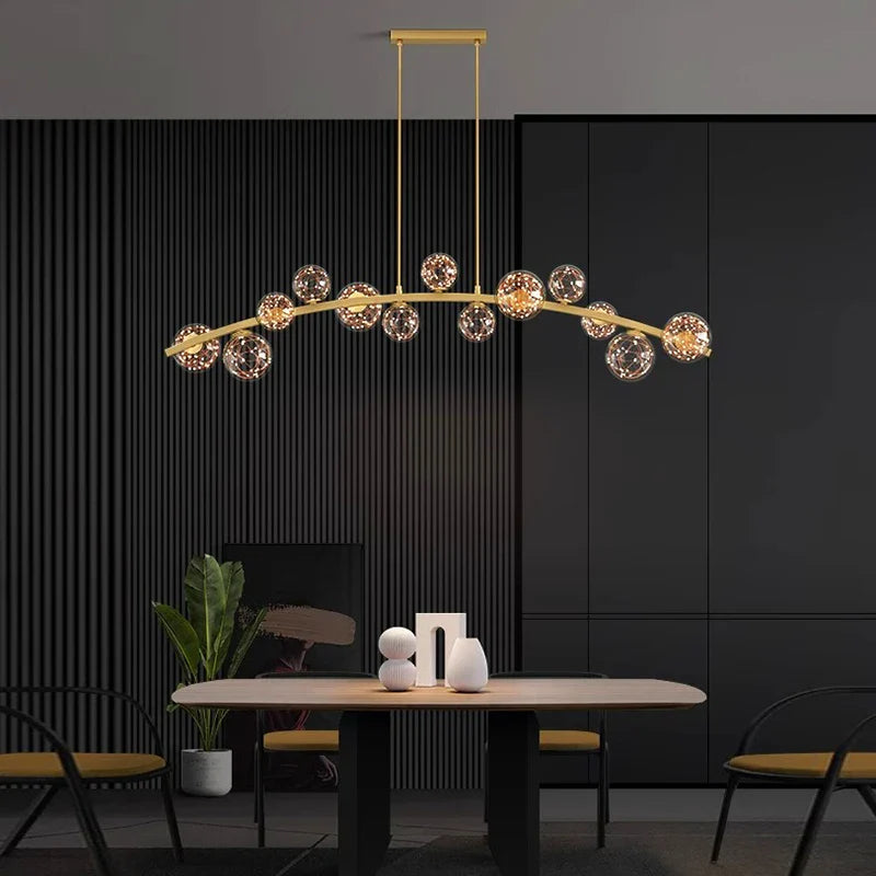 Afralia™ Modern LED Chandeliers Dining Room Pendant Lights Ceiling Hanging Lamps Indoor Lighting